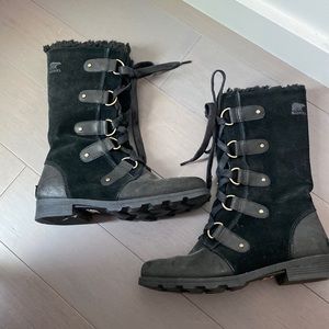 Black Lace Up Sorel Winter Boots